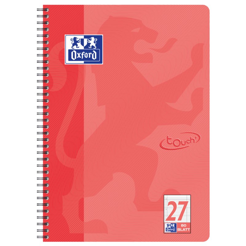 Oxford cahier quadrillé A4, bleu, 80 feuilles